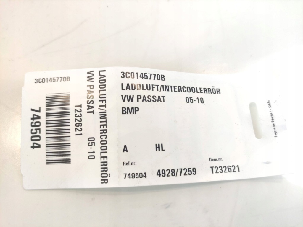 фото №9, Vw audi skoda seat шланг труба патрубок повітря 1.9 tdi 3c0145770b