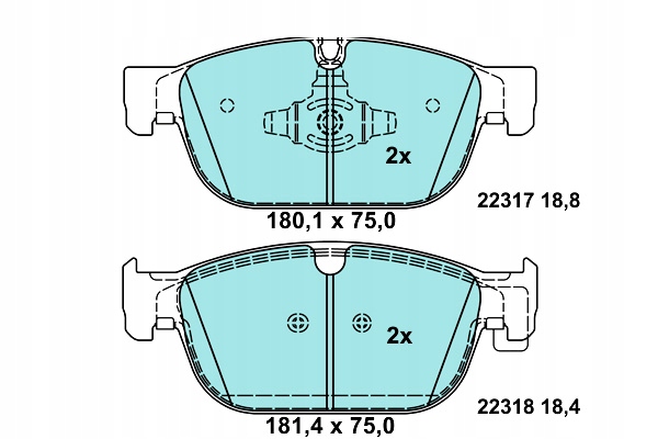 фото №1, Ate тормозные колодки тормозные керамические перед volvo s60 iii s90 ii v60 ii v90