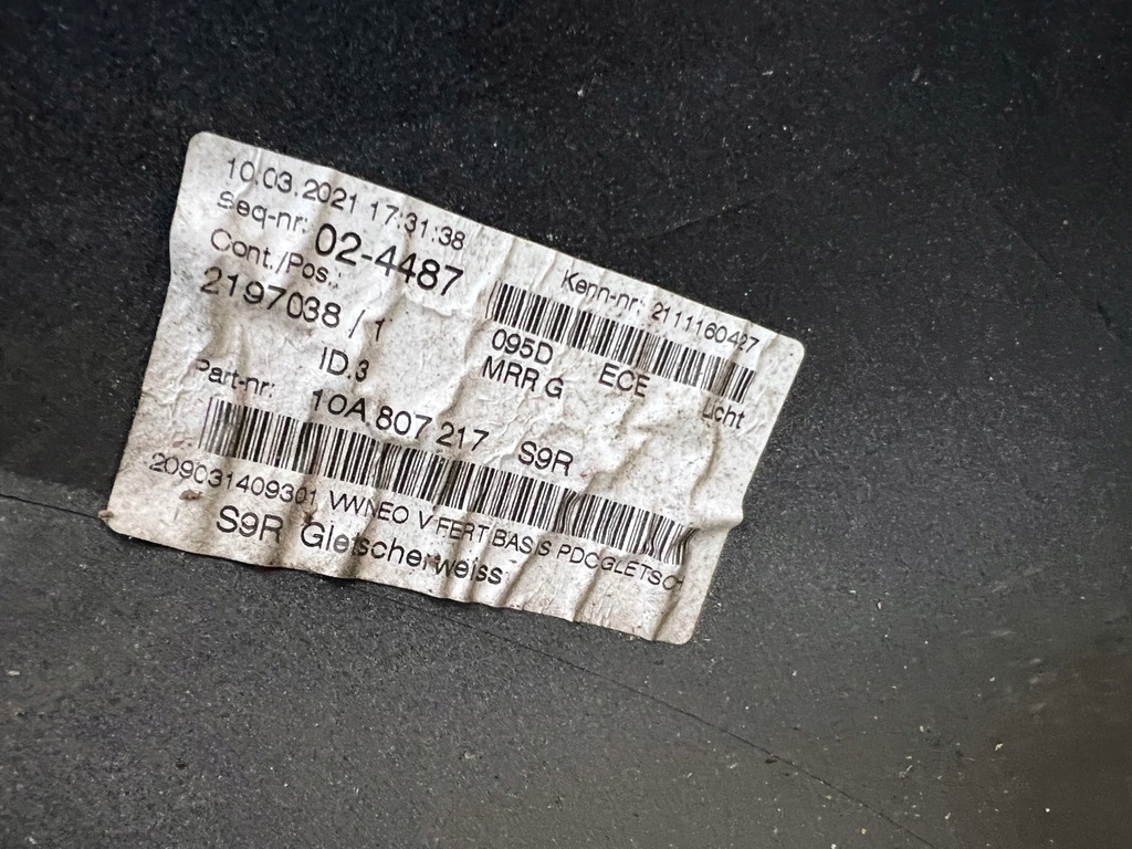 фото №10, Vw id.3 id3 10a бампер передній перед 19-