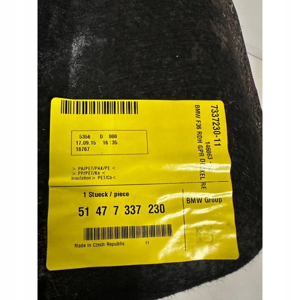 фото №5, Bmw 4 f36 обшивка багажника обивка