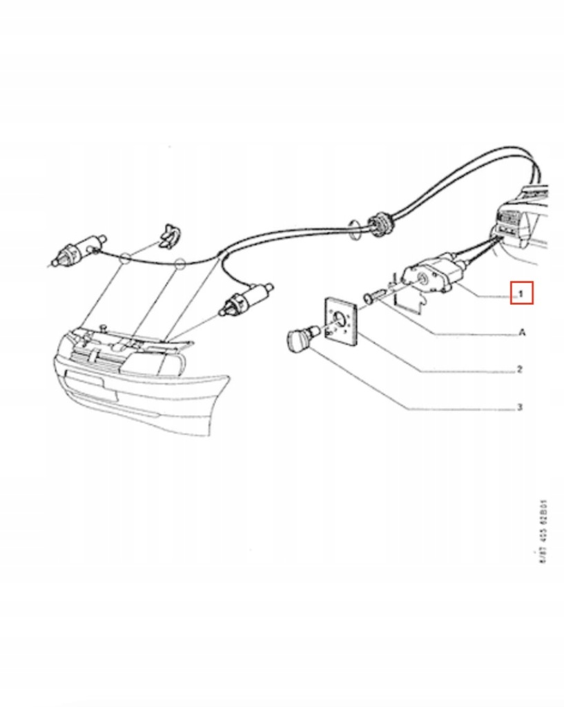 фото №1, Регулятор фара peugeot 405 оригинал 622460
