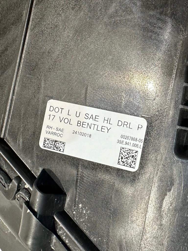 фото №6, Bentley continental flying spur лампа фара rh 3se941006l