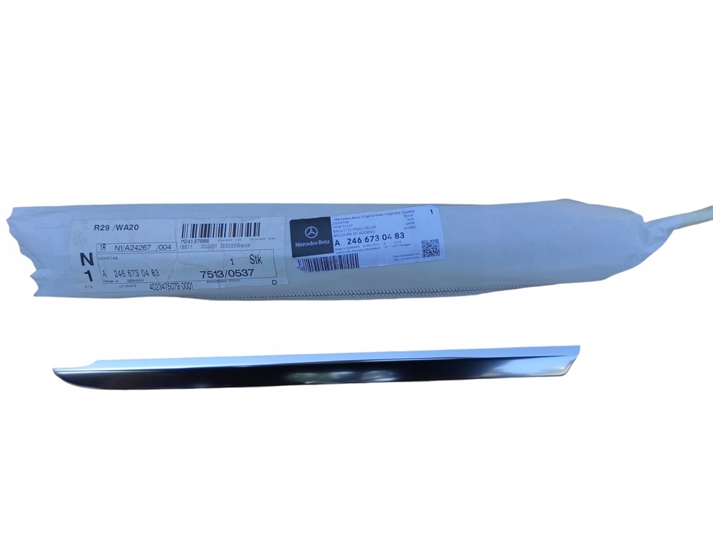 фото №1, Mercedes b w246 молдинг хром стекло правый задняя orginal nowa