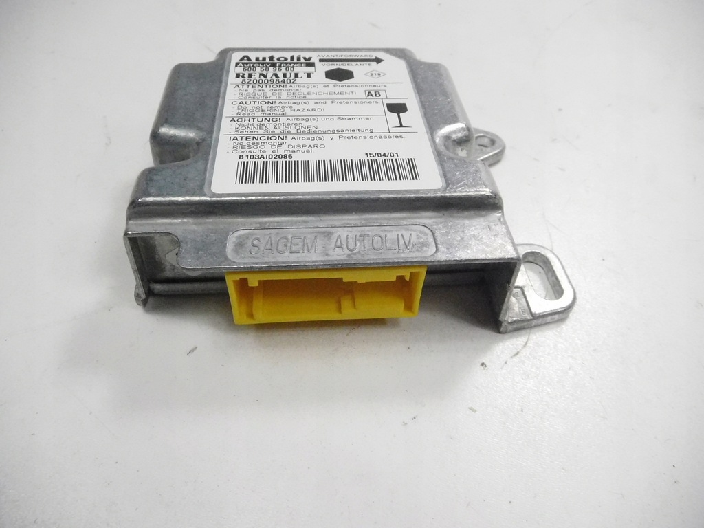 фото №7, Модуль датчик подушка безопасности renault kangoo i оригинальный номер 8200098402