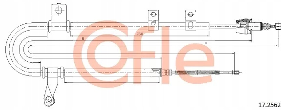 фото №1, Трос ham.hyundai 17.2562 cofle трос гальма