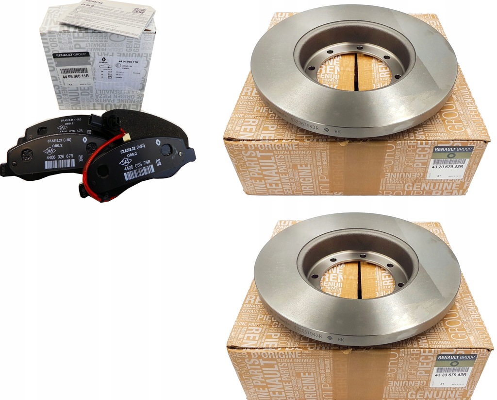 фото №1, 2x oryg kpl. диск гальмівні диски + гальмівні колодки задня renault master iii opel movano b