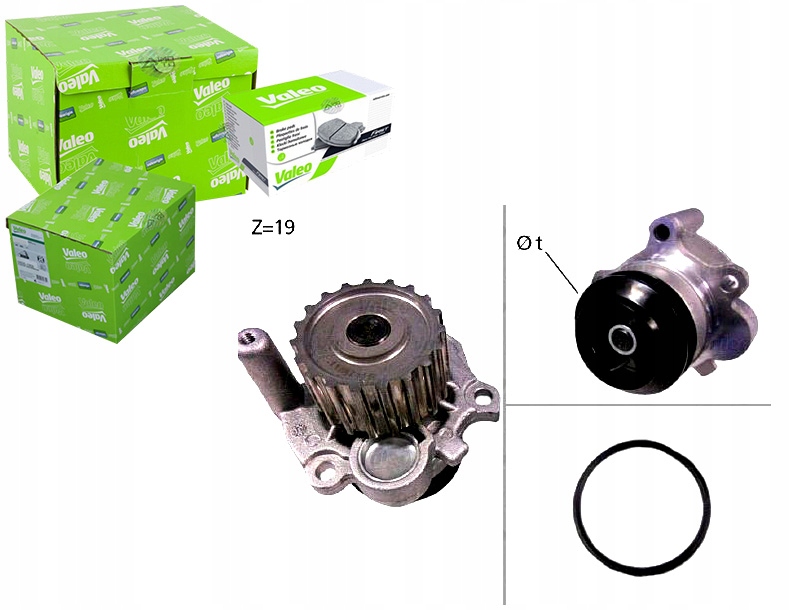 фото №1, Насос wody vw 1,9tdi a3 golf valeo