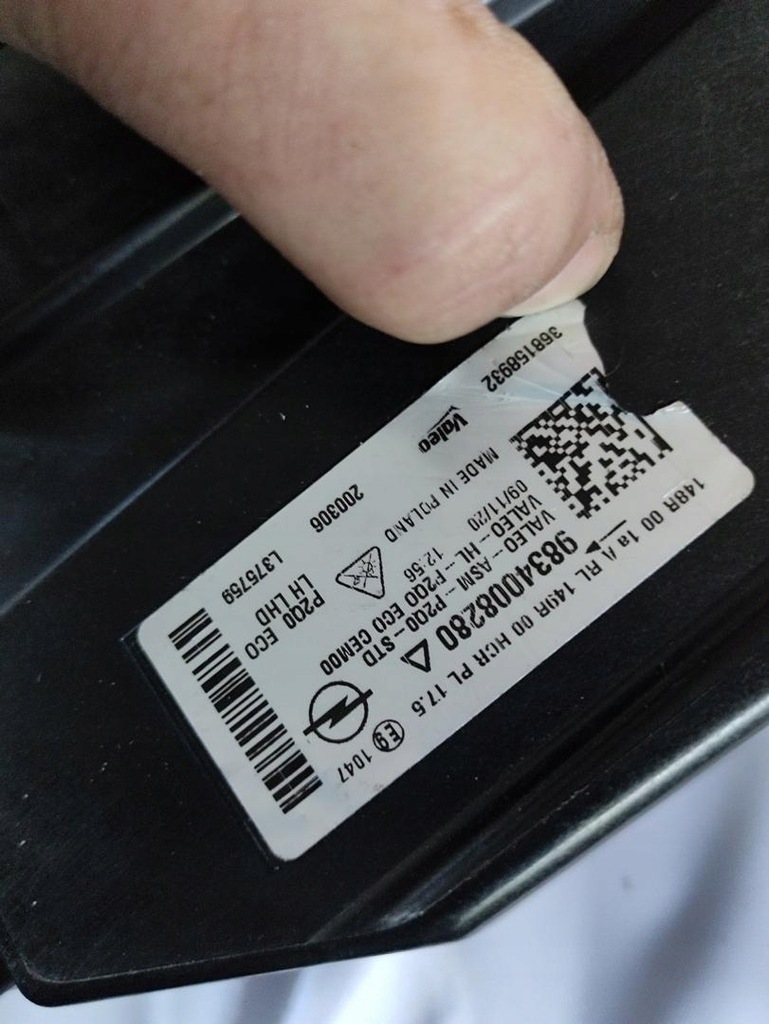 фото №11, Лампа full led левый перед opel mokka b 9834008280