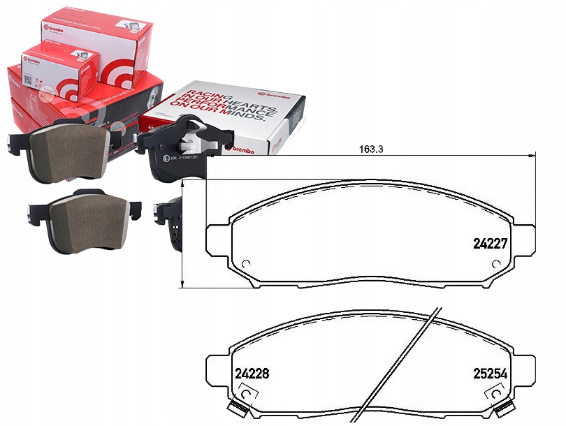 фото №1, Тормозные колодки тормозные nissan leaf 10- перед brembo