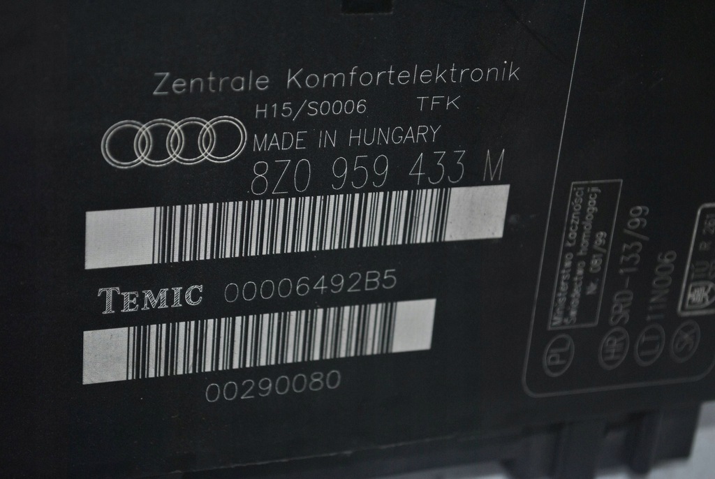 фото №8, Блок управления модуль подушка безопасности audi a2 8z0959433m 00290080 00006492b5