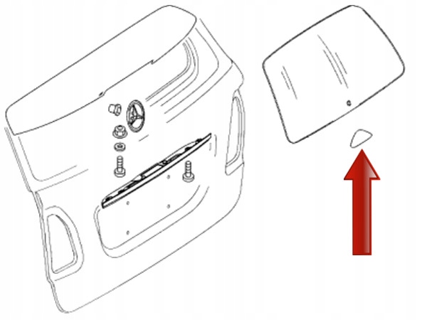 фото №4, Задняя крышка багажника заглушка pod дворник mercedes w211