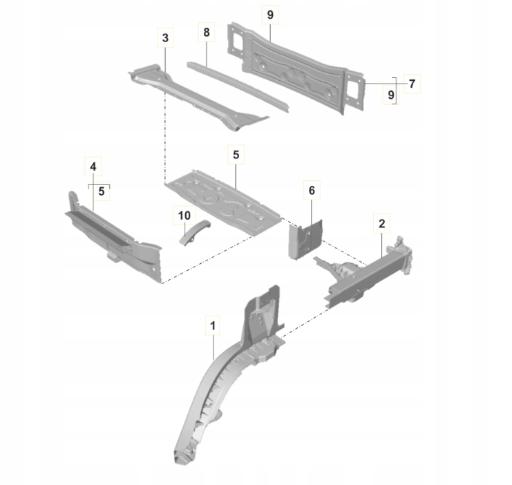 фото №1, Лонжерон правая porsche taycan 9j1813570ygrv