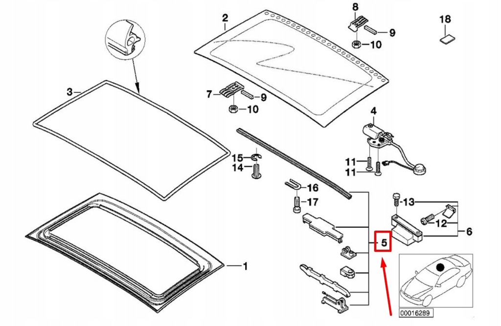 фото №11, Bmw z3 coupe e36 sunroof guide jaw 8410693 54108410693