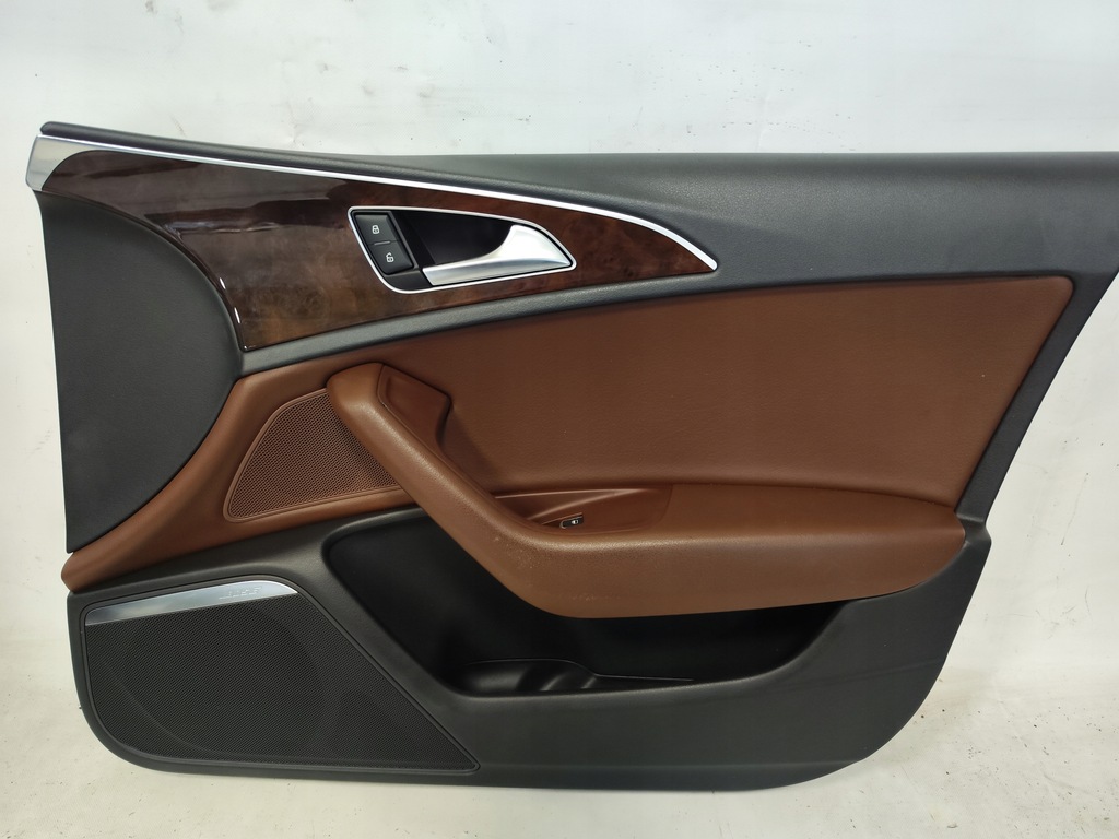 фото №1, Обшивка дверь перед правый кожа audi a6 c7 коричневый