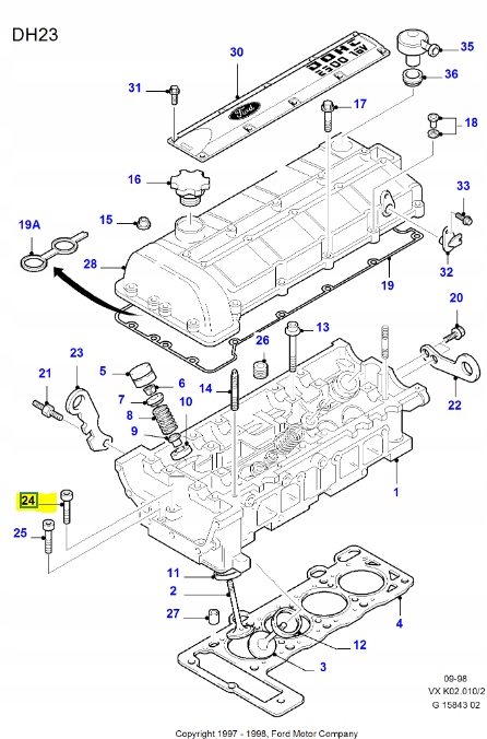 фото №8, Болт головка ford galaxy 1994-2000 оригинальный номер 6615063