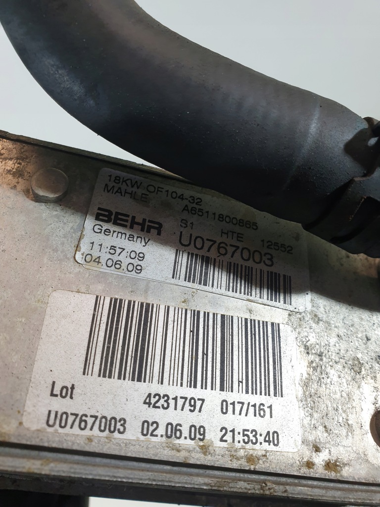 фото №8, Корпус радиатор масла a6511800810 mercedes w212 w204 2.2 cdi