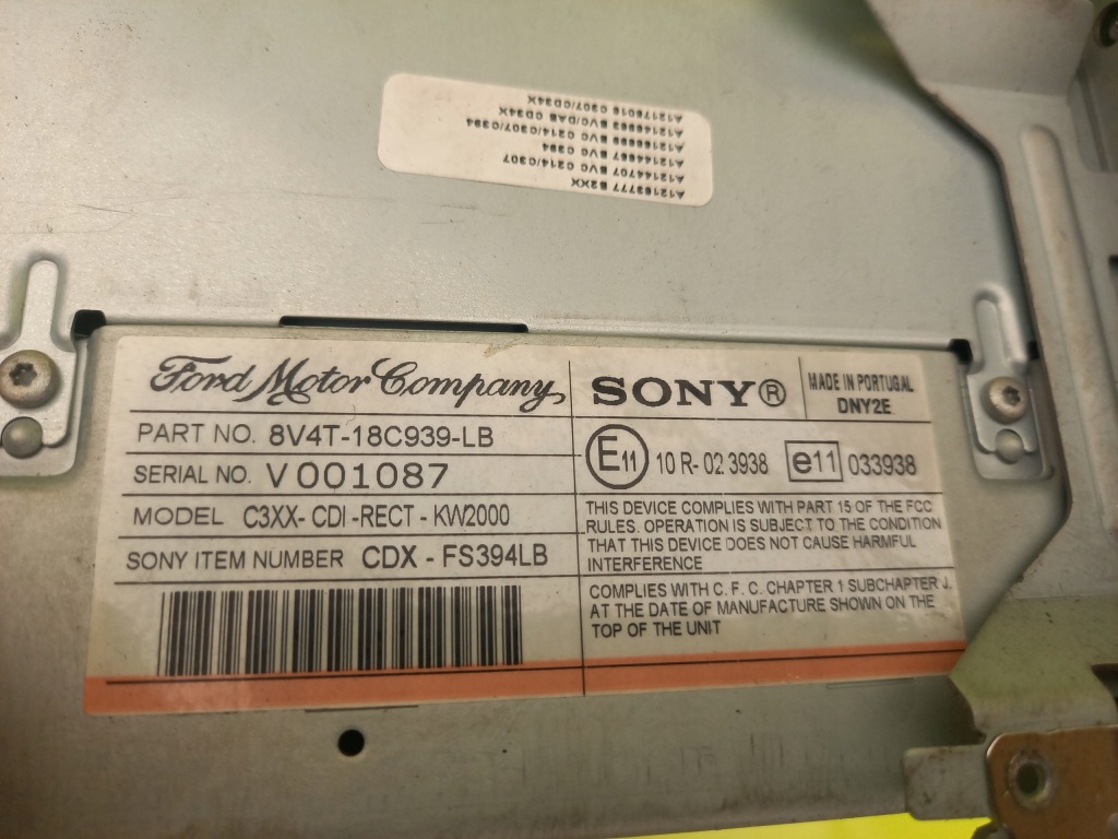 фото №4, Радіо cd sony ford kuga mk1 08r