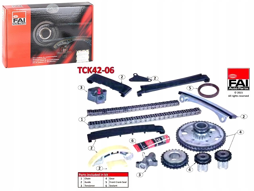 фото №16, Fai набір ланцюга розподільного валу opel corsa 96- , agila 00-
