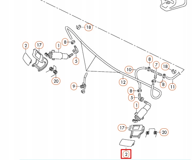 фото №1, Audi a5 s5 передняя часть правый фара омыватель cover cap 8t0955276cgru original