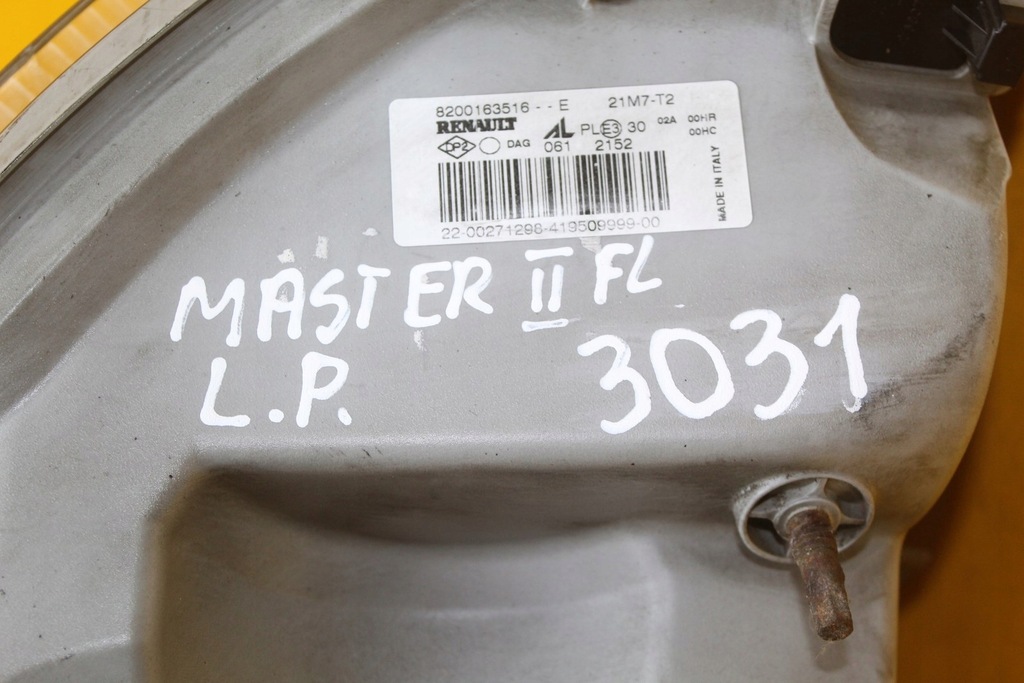 фото №13, Лампа левый перед передняя renault master ii fl 8200163516e