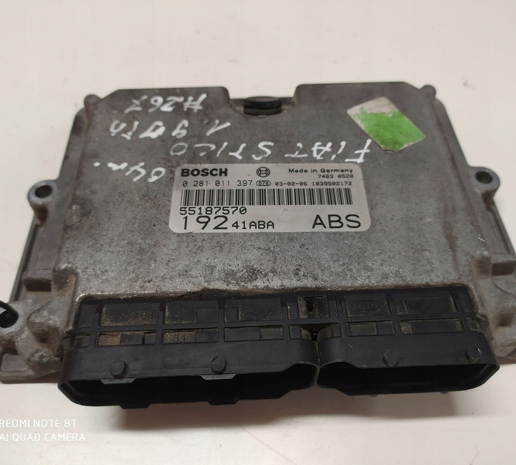 фото №1, Fiat stilo 1.9 jtd набір стартовий імобілайзер 0281011397