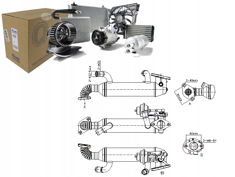 фото №1, Радиатор выхлопных газов vw california t5 camper multivan v touareg