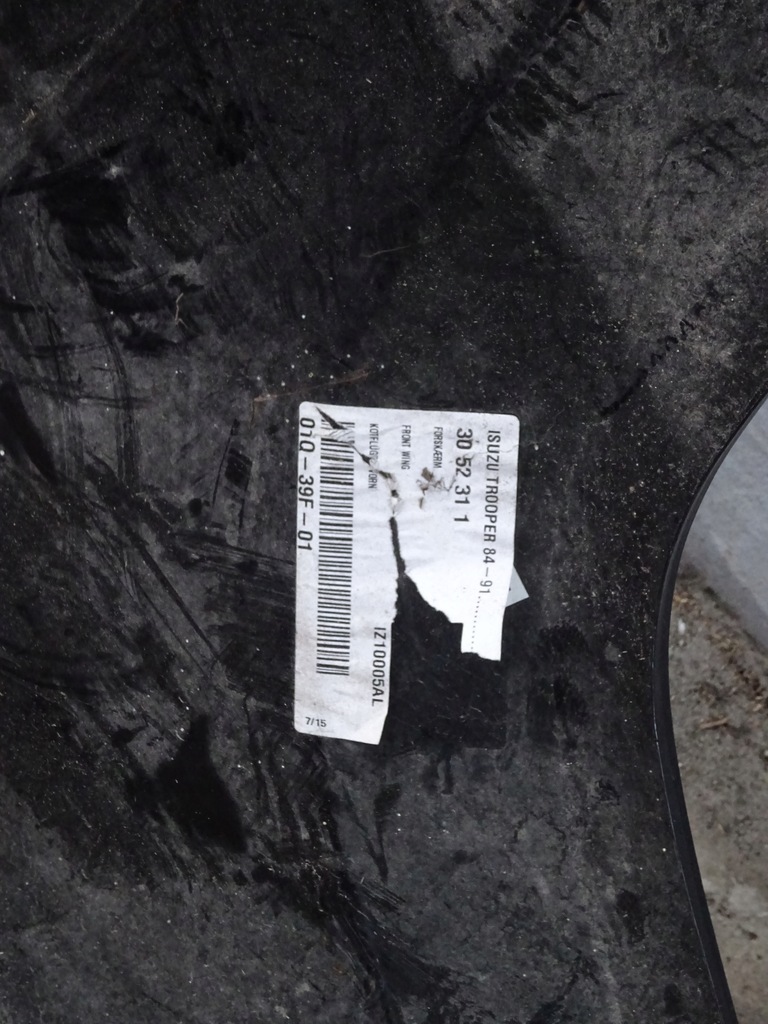 фото №14, Isuzu trooper крила лівий перед передній 84-91r