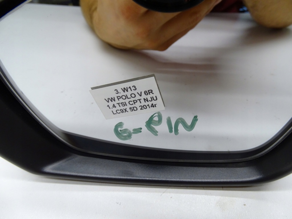 фото №9, Дзеркало ліва лівий перед vw polo v 6r 5d 14r lc9x 6 pin