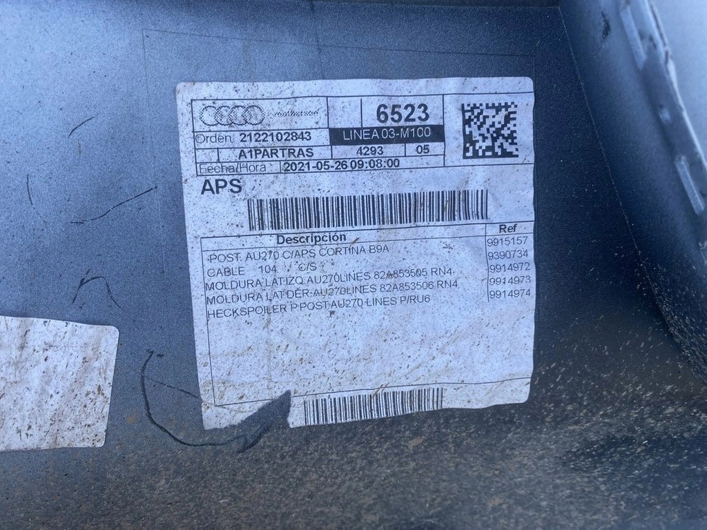 фото №11, Бампер задняя задний audi a1 82a 82a807511