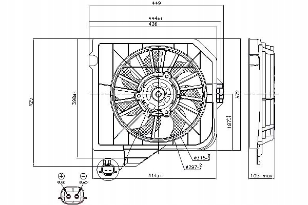 фото №11, Вентилятор радіатора chrysler voyager 01- 2.4 i