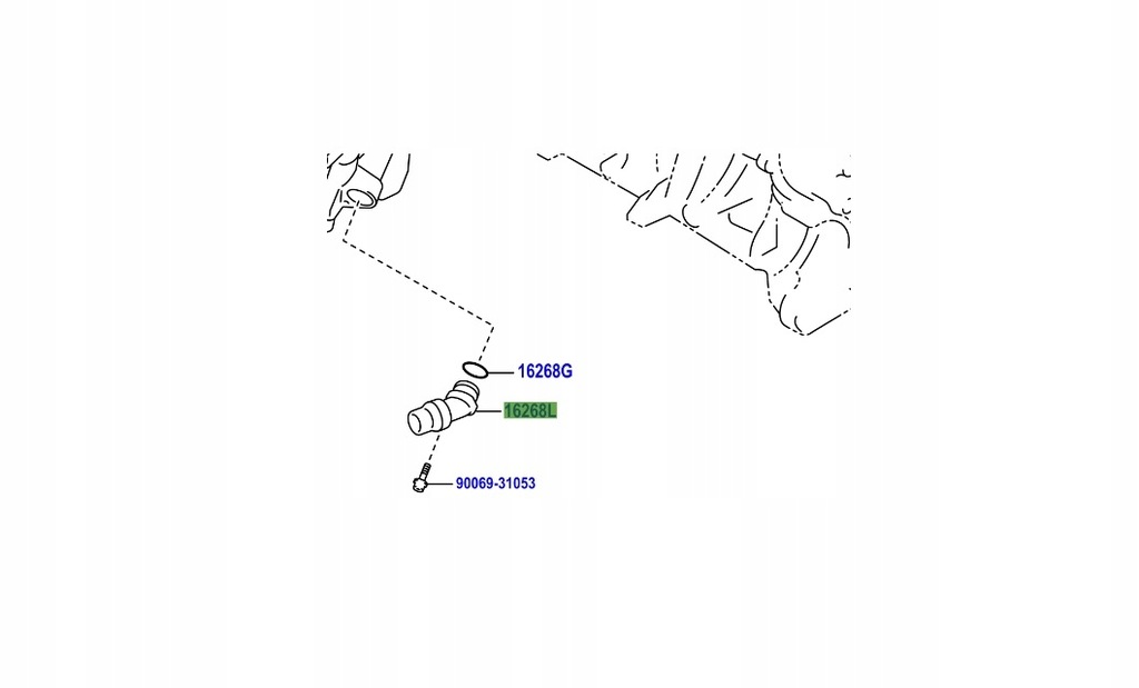 фото №1, Toyota оригінальний номер 16268-wa010 патрубок wody