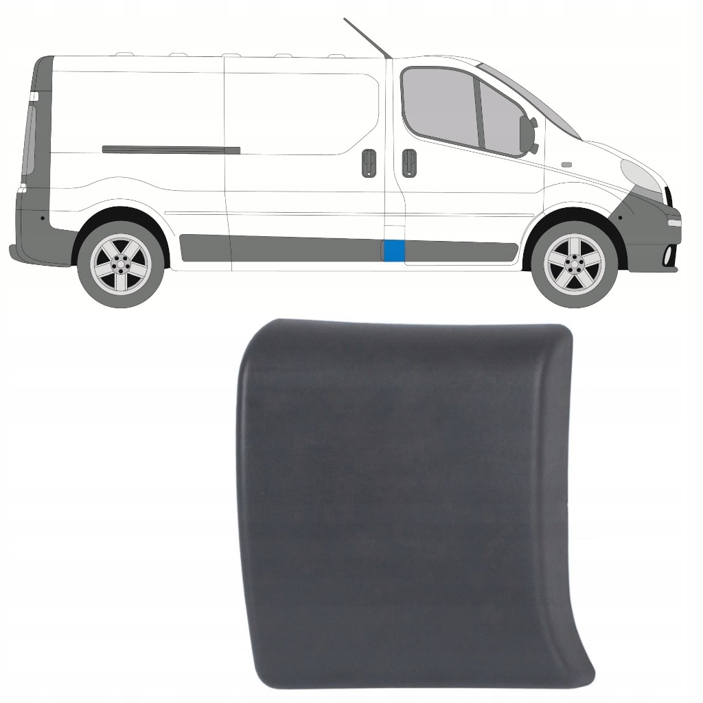 фото №1, Молдинг боковая правая renault trafic ii 2001- 8200036101