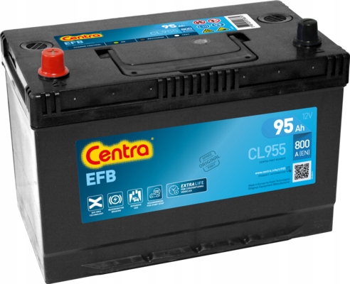 фото №1, Акумулятор centra efb 12v 95ah 800a cl955