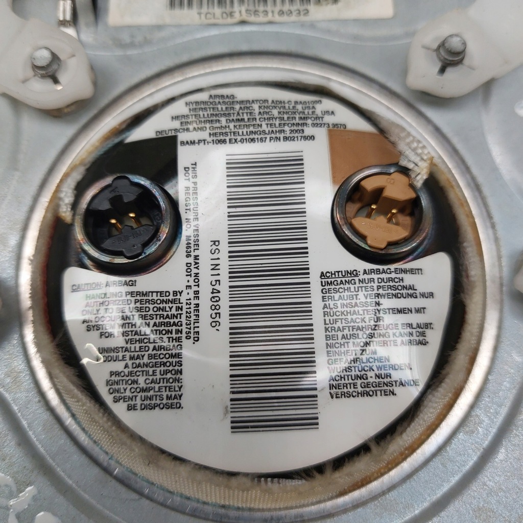 фото №15, Chrysler voyager iv 4 подушка подушка безопасности водителя