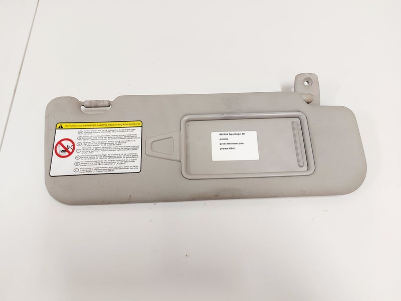 фото №1, Kia sportage 3 iii защита солнцезащитная правая козырёк козырёк правый