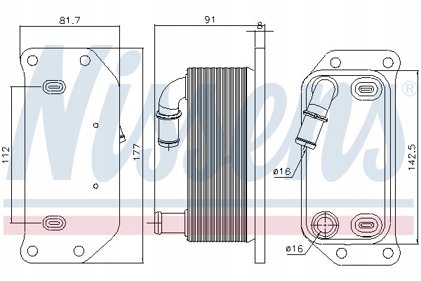 фото №9, Nissens 91188 радіатор оливи, олія двигунний