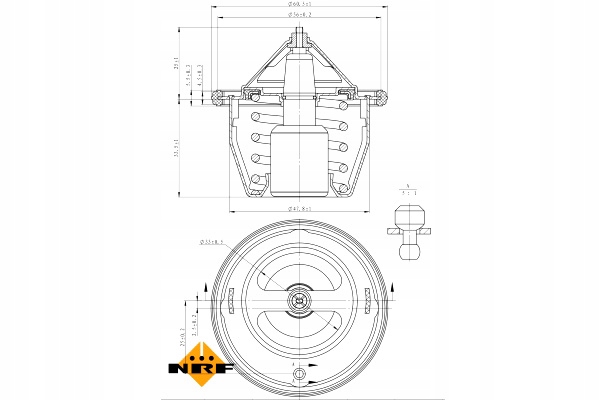 фото №1, Nrf термостат жидкость охлаждающей subaru forester impreza legacy ii