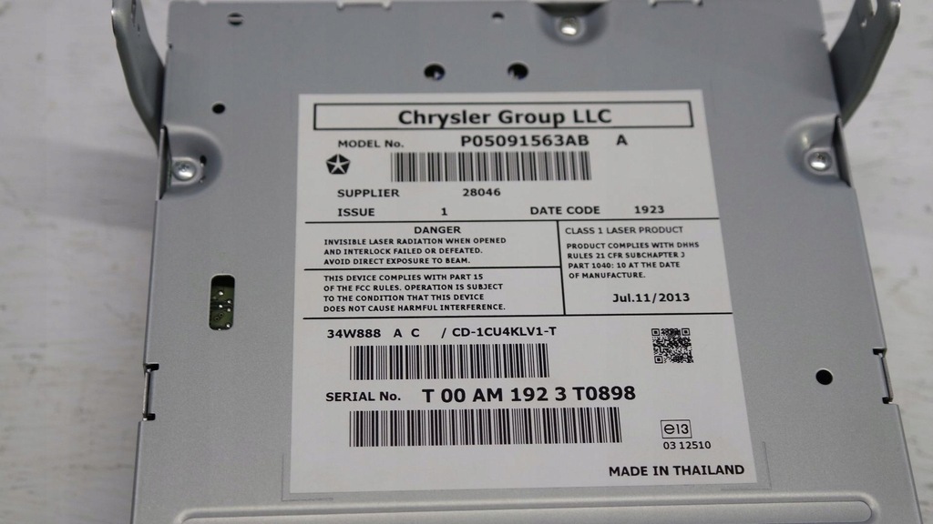 фото №9, Чейнджер дисков cd jeep cherokee kl