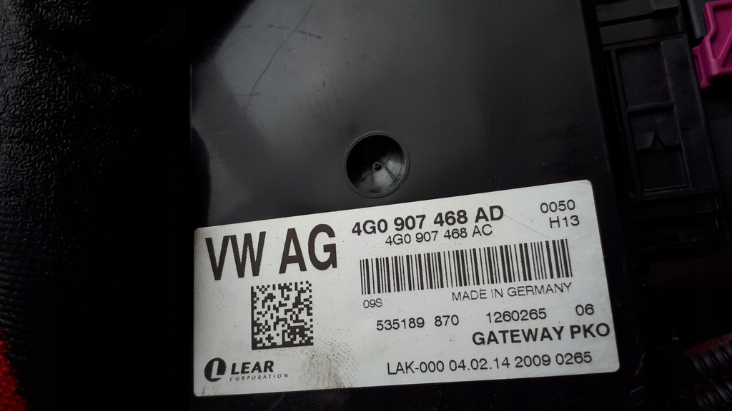 фото №9, Модуль блок керування шлюз 4g0907468ad audi a6 c7 a7 4g