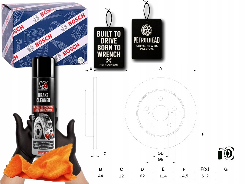 фото №1, Гальмівні диски гальмівні 2szt. задня lexus es nx ux toyota camr #petrolhead pro+ kit2