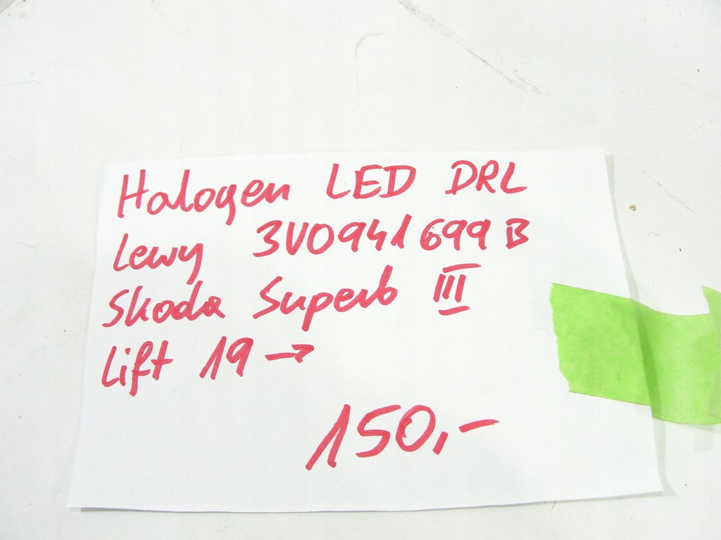 фото №7, Противотуманная фара левый led drl skoda superb iii 3v0941699b