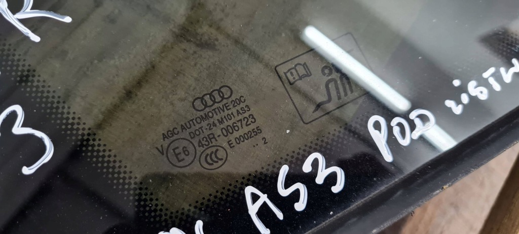 фото №10, Q5 8r скло кузовна ліва лівий задня as3 12r 8r0845299q