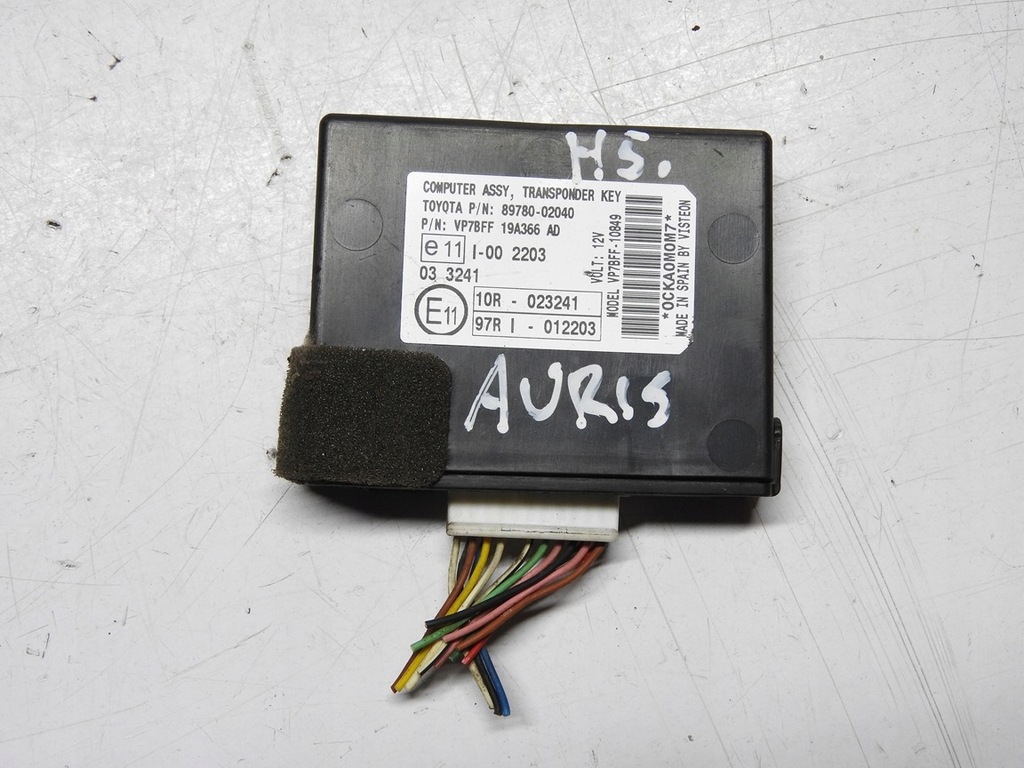 фото №12, Toyota auris i 5d 06-09 1c0 модуль імобілайзер 89780-02040