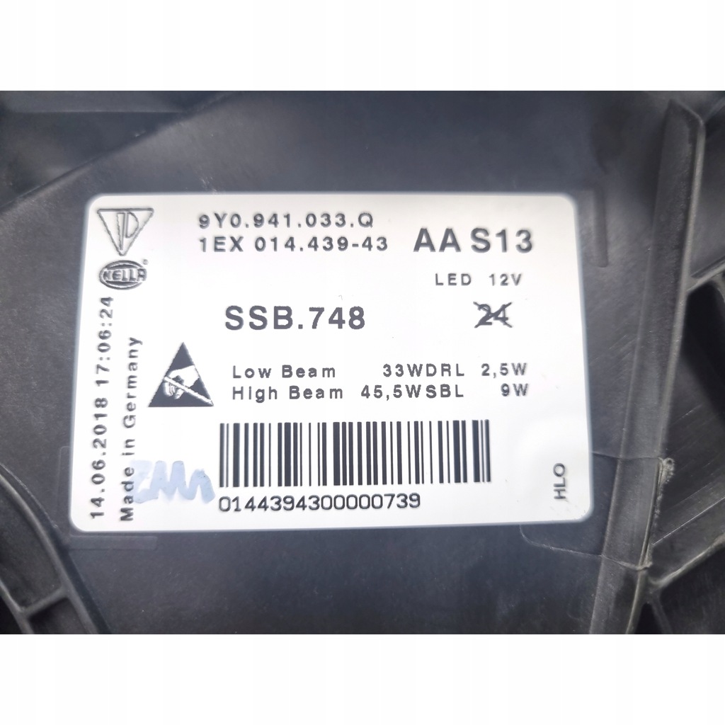 фото №8, Porsche cayenne 9ya full led лампа 9y0941033q ліва