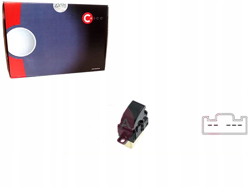 фото №1, Перемикач підйомника скло правий перед 5pin casco