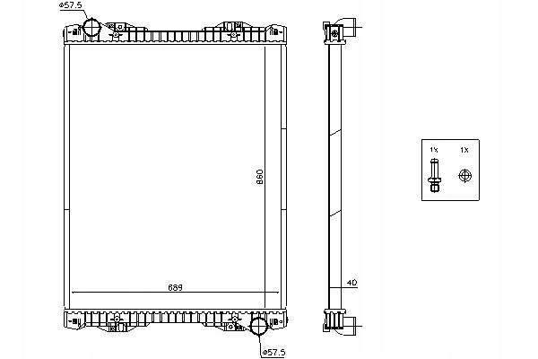 фото №2, Радіатор двигуна scania k k bus n bus g r dc09.10