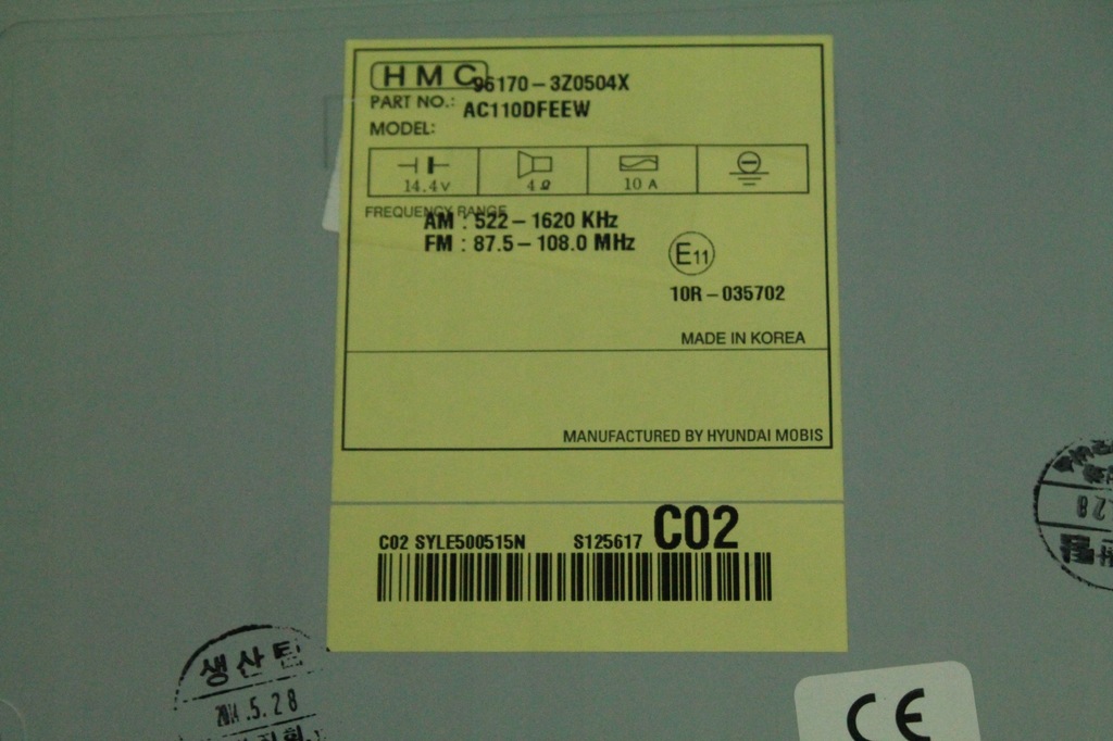 фото №3, Hyundai i40 14-18 радио заводской cd eu