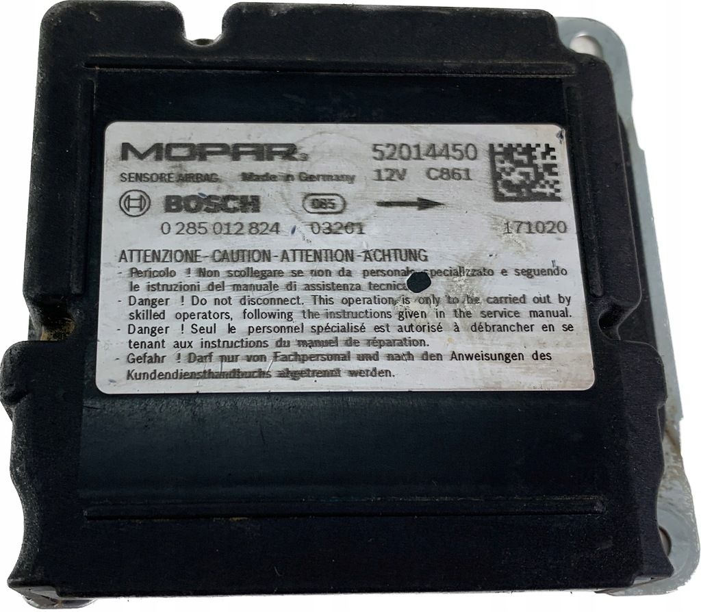 фото №1, Fiat opel doblo ii combo mopar модуль датчик подушка безопасности 52014450
