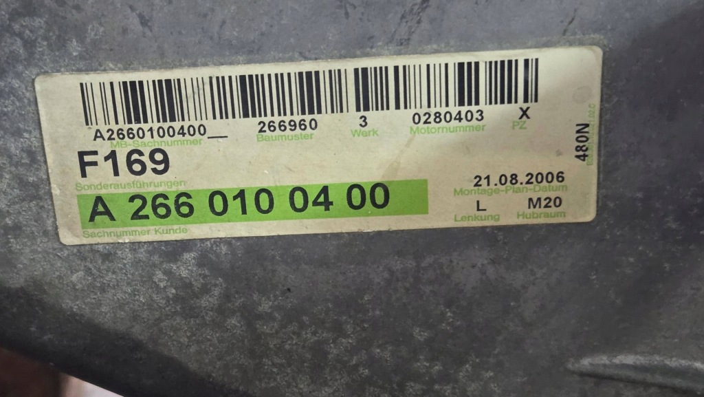 Купити Mercedes w169 w245 2.0 бензин двигун 266960 a2660100400