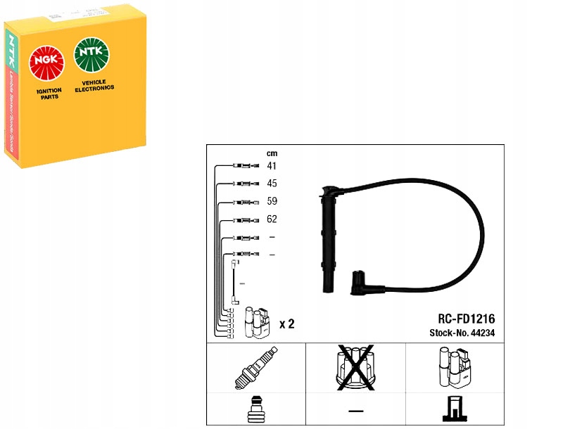 фото №1, Дроти запалювання ford 2,0 galaxy 95-06 ngk